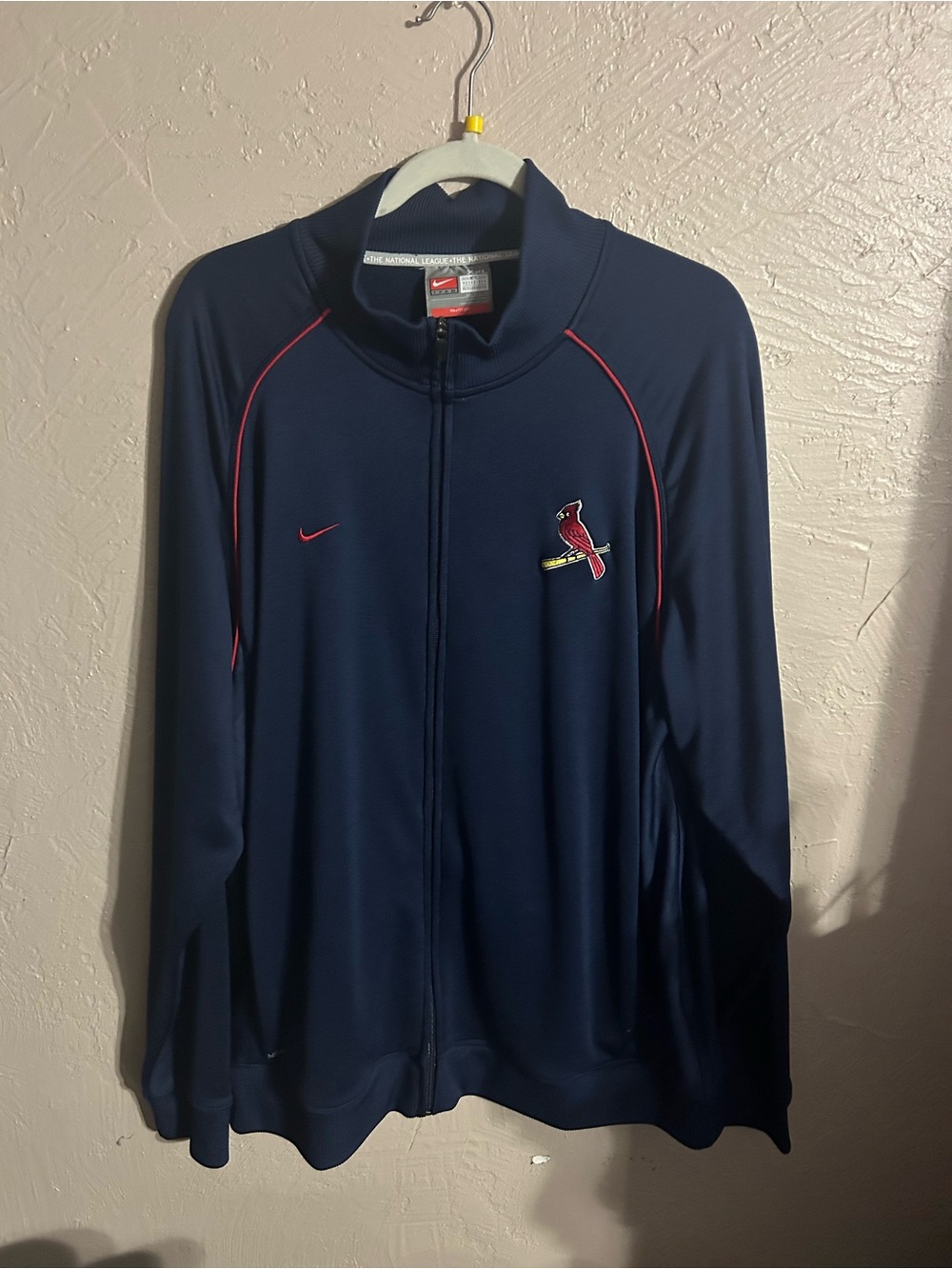 2xl Nike St Louis Cardinals Navy Jacket with Red Logo Accents
